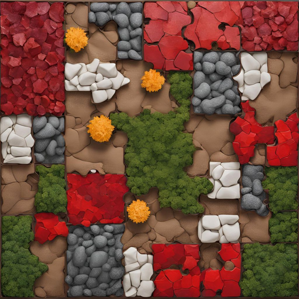 Mosaic made from puzzle pieces of varying colors and textures. Copyright Auspicious Assets LLC 2024