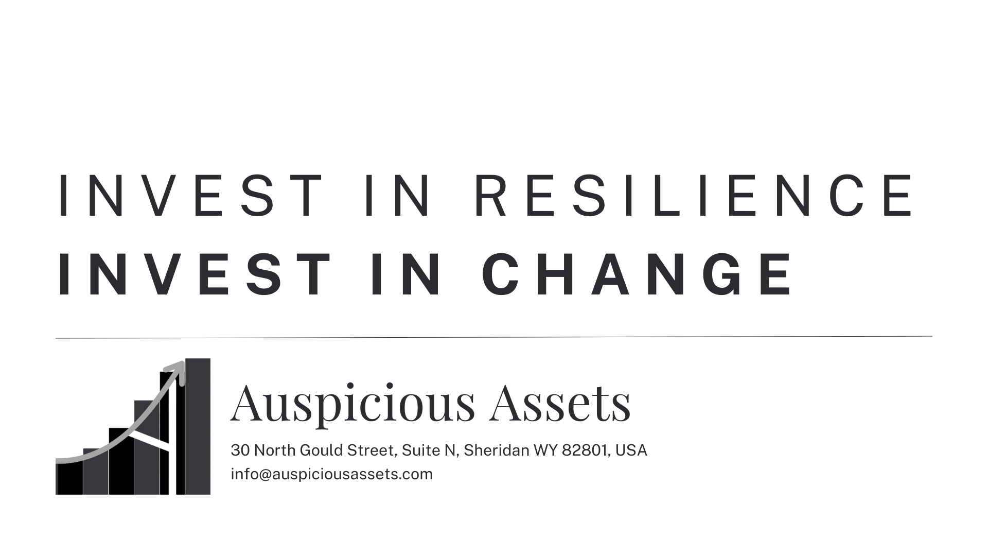 Auspicious Assets Pitch Deck “Closing” Slide