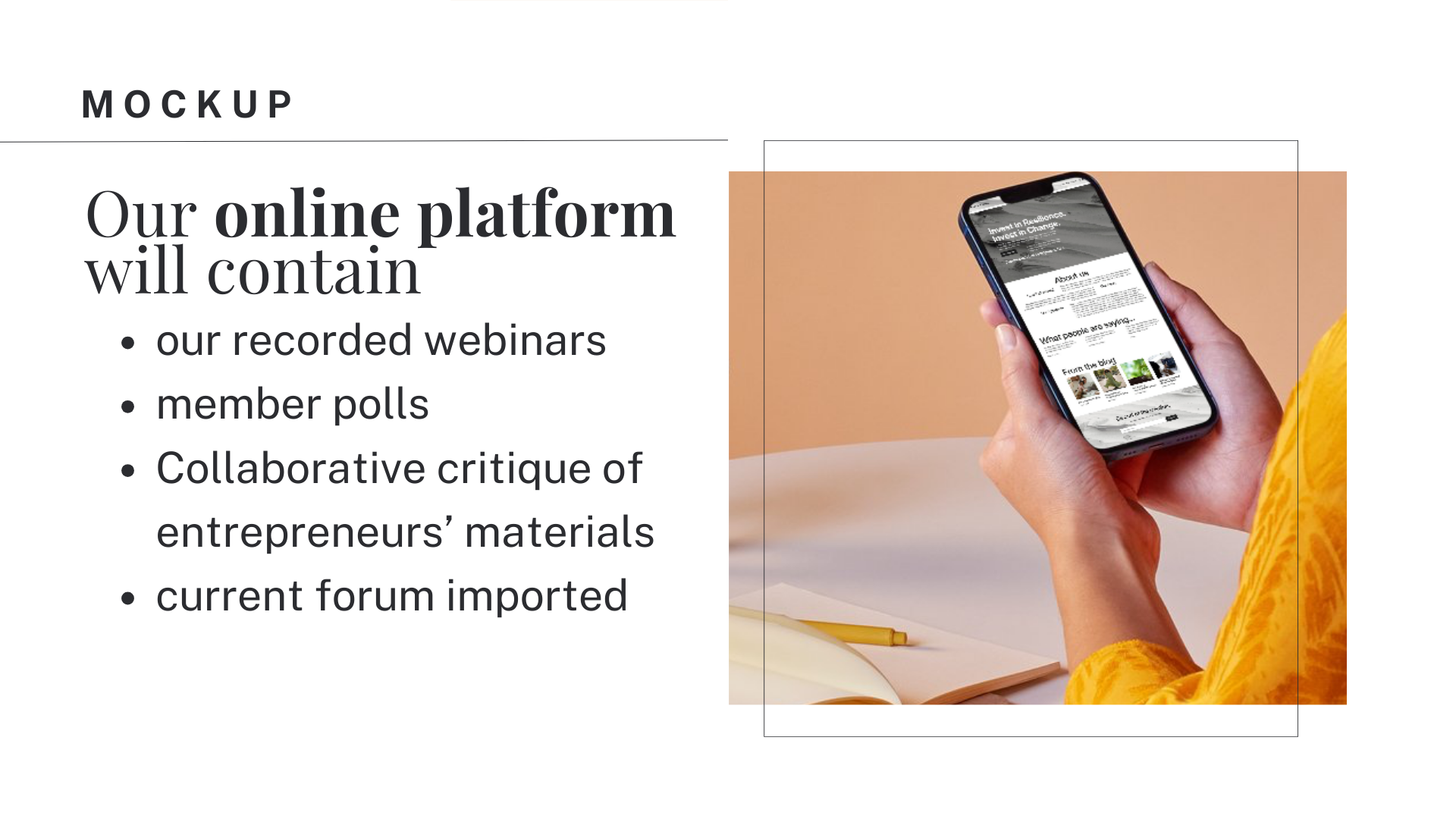 Auspicious Assets Pitch Deck “Mockup” Slide