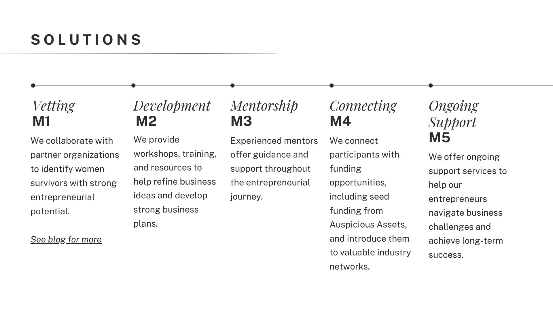 Auspicious Assets Pitch Deck “Solution” Slide